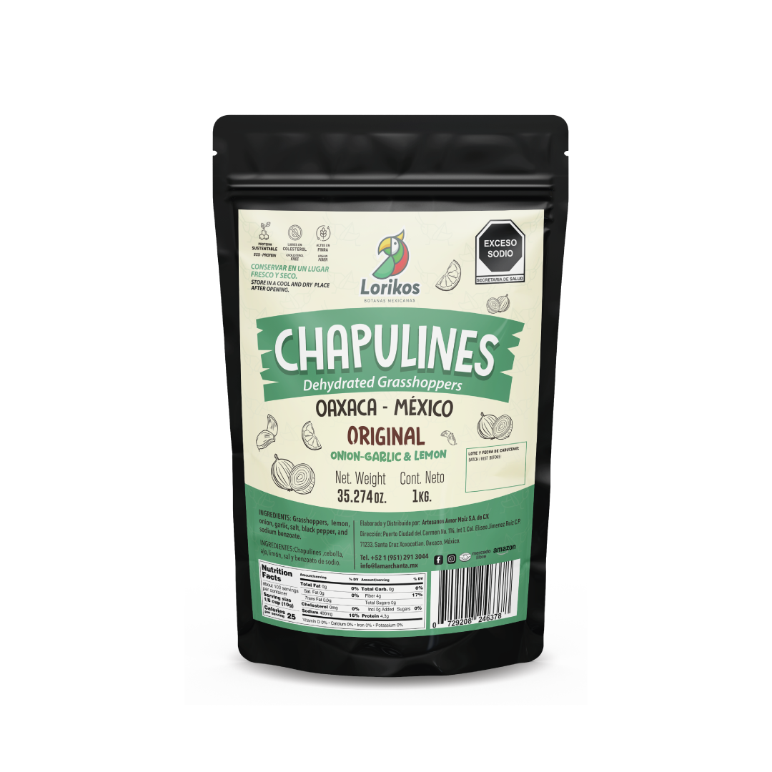 Chapulines Sazonados 1KG, Lorikos®